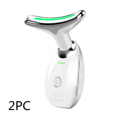 Neck Face Beauty LED Photon Therapy Skin Anti Wrinkle Remove Lifting Massager
